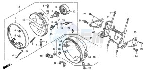 CB1300S CB1300SUPERBOLD'OR drawing HEADLIGHT (CB1300/A)