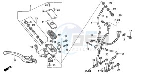 CB1300SA CB1300SUPERBOLD'OR drawing FR. BRAKE MASTER CYLINDER (CB1300A/SA)