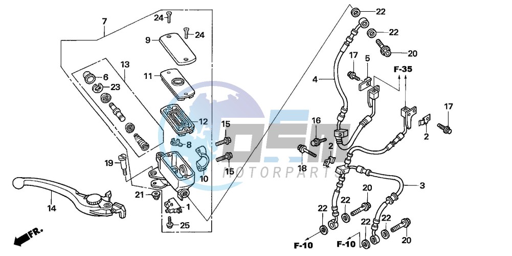 FR. BRAKE MASTER CYLINDER (CB1300A/SA)