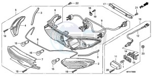 CBF1000A9 UK - (E / ABS MKH) drawing REAR COMBINATION LIGHT