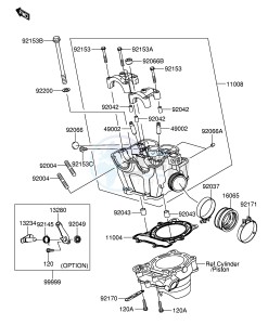 RM-Z250 (E19) drawing CYLINDER HEAD