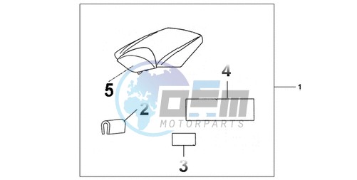 REAR SEAT COWL ACHILLES BLACK METALLIC