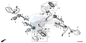 CBR500RF CBR500R UK - (E) drawing WINKER