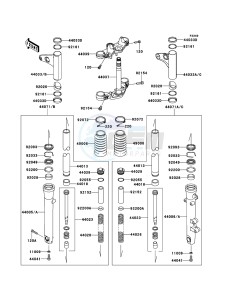 W800 EJ800ACF GB XX (EU ME A(FRICA) drawing Front Fork