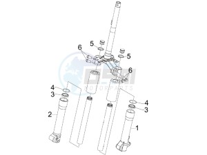 Liberty 50 4t Sport drawing Fork components (Wuxi Top)