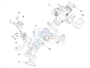 LIBERTY 50 IGET 4T 3V E4-2017-2019 (EMEA) drawing Throttle body - Injector - Induction joint