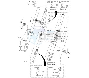 YZF R 125 drawing FRONT FORK