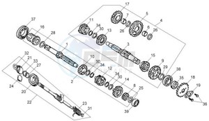 XS-125-K drawing CRANKCASE - DRIVE SHAFT