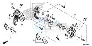 CB650FAE CB650FA 2ED drawing FRONT BRAKE CALIPER