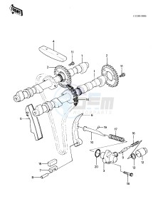 KZ 1000 P [POLICE 1000] (P1-P5) [POLICE 1000] drawing CAMSHAFTS_CHAIN_TENSIONER