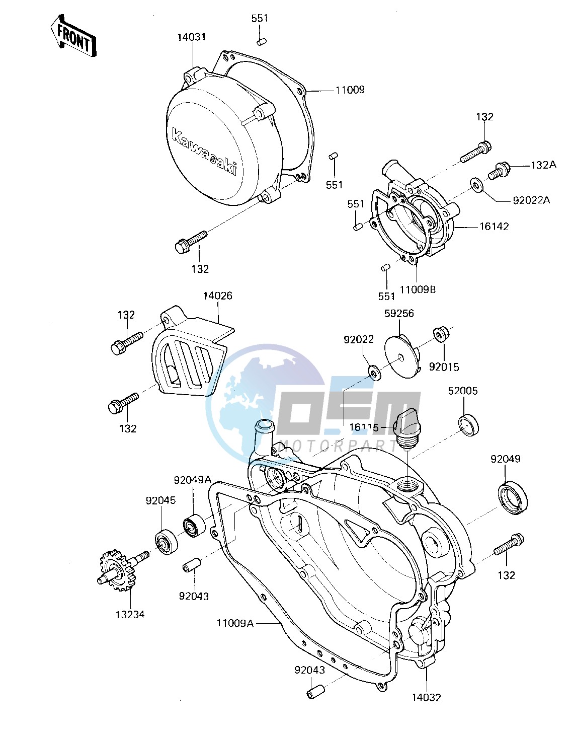 ENGINE COVERS_WATER PUMP -- 85 A2- -