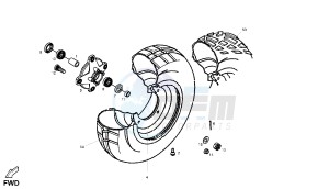 DXR - 200 CC VTHSM1B1A drawing FRONT WHEEL DISC BRAKE