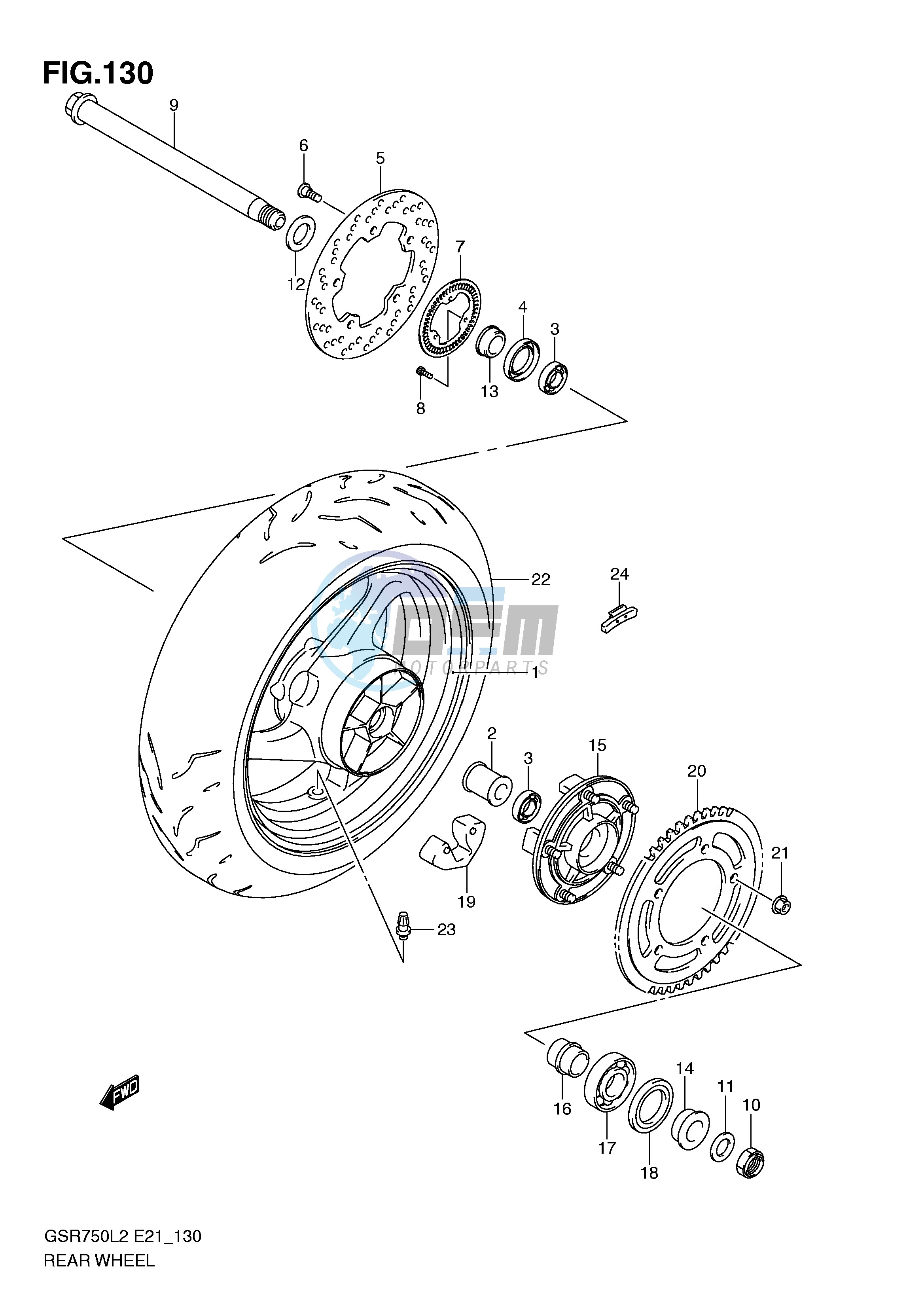 REAR WHEEL (GSR750AL2 E24)