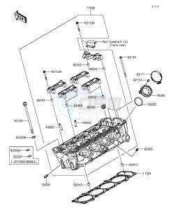 Z1000 ZR1000FEF FR GB XX (EU ME A(FRICA) drawing Cylinder Head