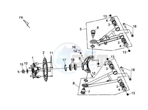 QUAD RAIDER 600 LE CHASSIS LONG drawing REAR FORK SUSPENSION