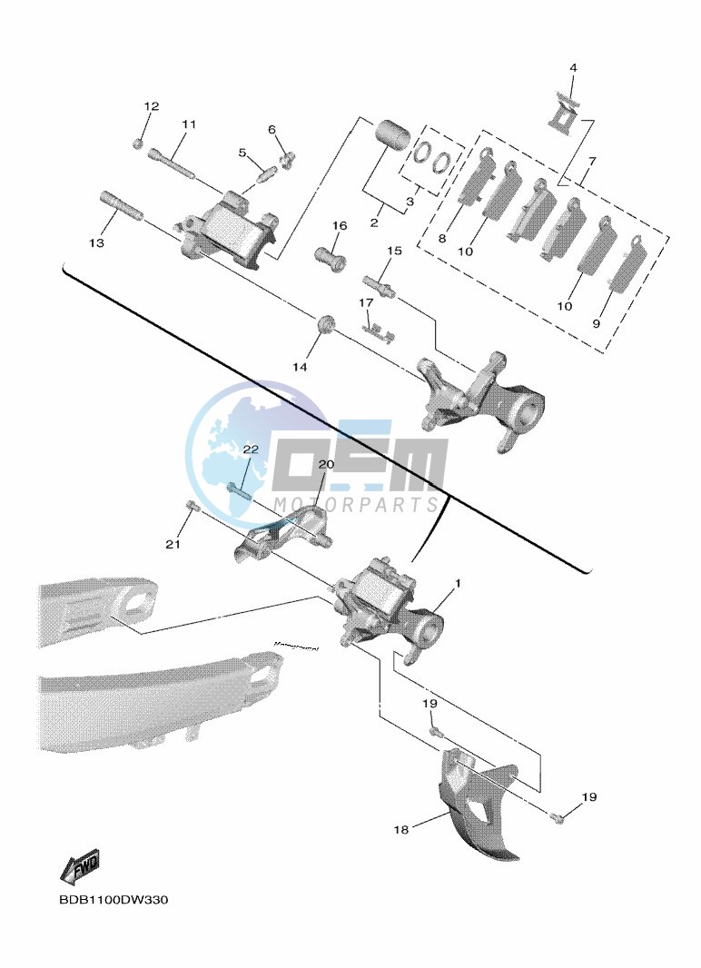 REAR BRAKE CALIPER