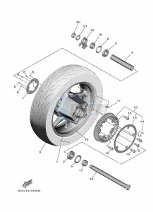 XP560E-A TMAX ABS (B3T1) drawing REAR WHEEL