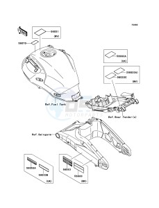 VERSYS KLE650A8F GB XX (EU ME A(FRICA) drawing Labels