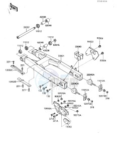 KX 125 E [KX125] (E2) [KX125] drawing SWING ARM