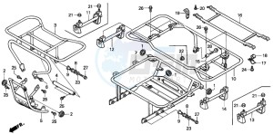 TRX200D FOURTRAX 200 drawing CARRIER