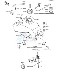 KSF 250 A [MOJAVE 250] (A1-A2) [MOJAVE 250] drawing FUEL TANK