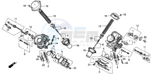 XL600V TRANSALP drawing CARBURETOR (COMPONENT PARTS)