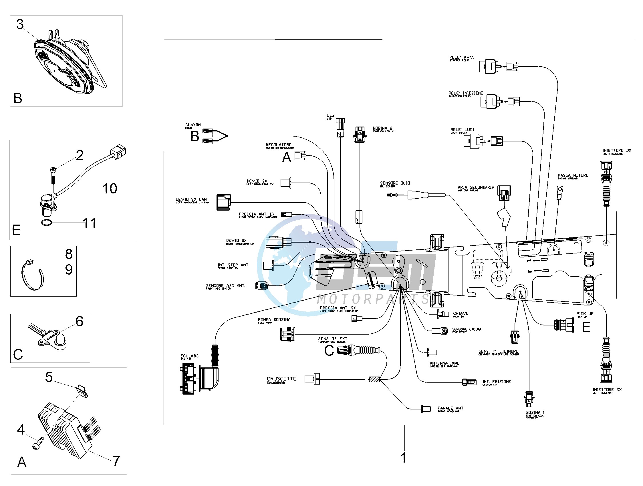 Front electrical system