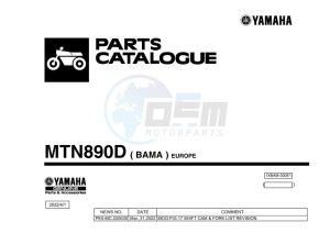 MT-09 SP MTN890D (BAMA) drawing Infopage-1