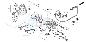 CB600F CB600F drawing REAR BRAKE CALIPER (CB600FA)