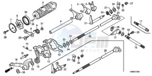 TRX250TEA Europe Direct - (ED / EC) drawing GEARSHIFT DRUM