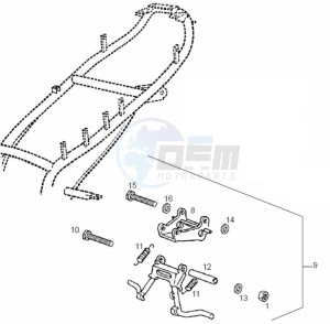 ATLANTIS CITY - 50 cc VTHAL1AE2 Euro 2 2T AC ESP drawing Central stand (Positions)