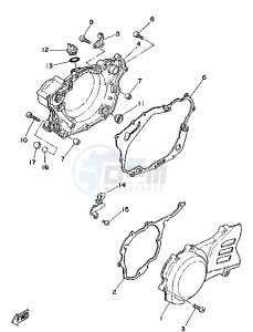 TT A 350 drawing CRANKCASE COVER