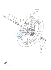 YZ450F (B115 B116 B117) drawing FRONT WHEEL