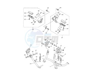 XP T-MAX ABS SV 500 drawing STAND AND FOOTREST