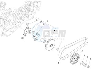 LX 125 4T 3V IGET NOABS E3-E4 (APAC) drawing Driving pulley