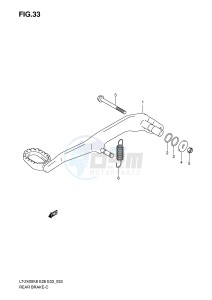 LT-Z400 (E28-E33) drawing REAR BRAKE