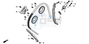 CB600F2 CB600F drawing CAM CHAIN/TENSIONER