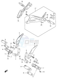 GSX750 (E4) drawing FOOTREST