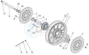 California Black Eagle 1100 drawing Front wheel