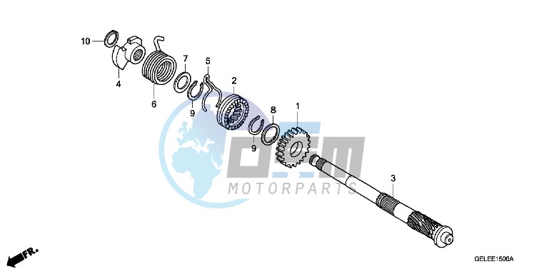 KICK STARTER SPINDLE