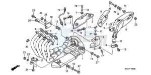 CB600F9 UK - (E / MKH) drawing EXHAUST MUFFLER