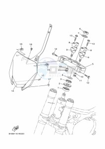 YZ250X (BF1V) drawing STEERING