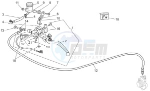 V 11 Cafe Ballabio 1100 drawing Clutch control complete