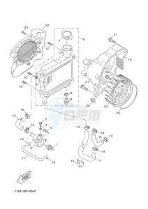 NS50F AEROX 4 (1GB3 1GB3 1GB3) drawing RADIATOR & HOSE