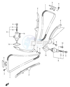 SV650S (E2) drawing CAM CHAIN (MODEL K3 K4)