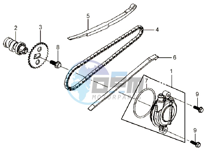 CHAIN / CHAIN TENSIONER / CHAIN GUIDE