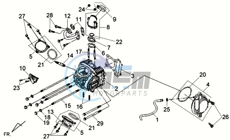 CYLINDER HEAD CPL   / THERMOSTAT