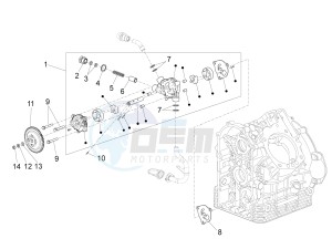 California 1400 Corazzieri 1380 drawing Oil pump