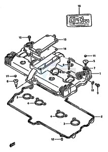 GSX750F (K-T) drawing CYLINDER HEAD COVER