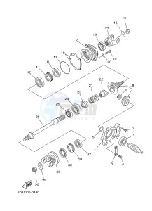 YFM450FWAD YFM45FGPD GRIZZLY 450 EPS (1CTP 1CTR 1CTS) drawing MIDDLE DRIVE GEAR